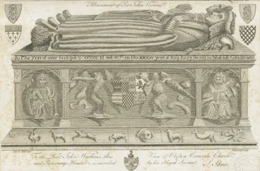 Clifton Campville Church - Vernon Monument (engraving)