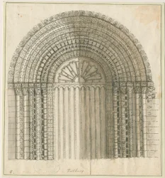 Tutbury Priory Church - Arch in West Door