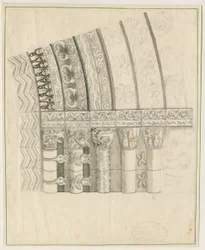 Tutbury Priory Church - West Doorway: Pen and Sepia Drawing (1762-1802)