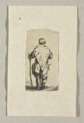 Standing Man Wearing a White Cloth