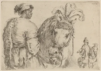 A Black Man Feeding a Horse