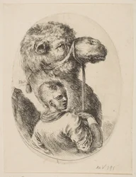 A Slave Holds a Camel by the Bridle, from Several Heads in the Persian Style