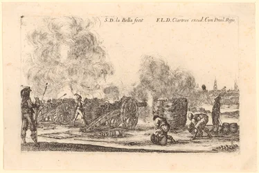 Artillery Fire, Plate 6 of the Series "Various Military Capriccios"