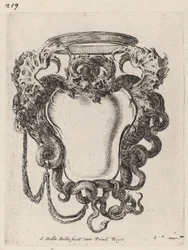 Cartouche Flanked by Dragons