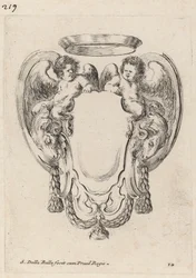 Cartouche with Rams and Infant Satyrs, 1647