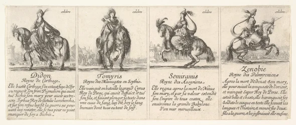 Didon, Tomyris, Semiramis, and Zenobie, from 