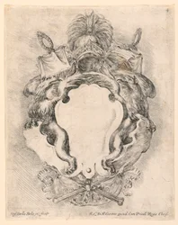 Escutcheon, No. 4 from "Raccolta di varii cappriccii et nove inventioni di cartelle et ornamenti"