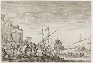 Views of the Port of Livorno: Houses Overlooking a Port