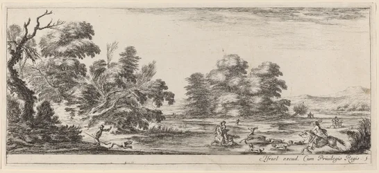Landscape with Deer Hunt, in or before 1647