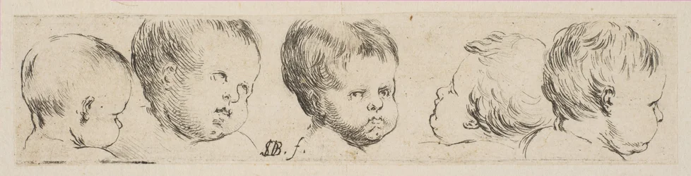 Plate 10: Five Heads of Children, from 