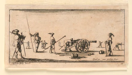 Plate 10, from "Designs of Some Troop Movements, Cannons, and Attacks on Cities"
