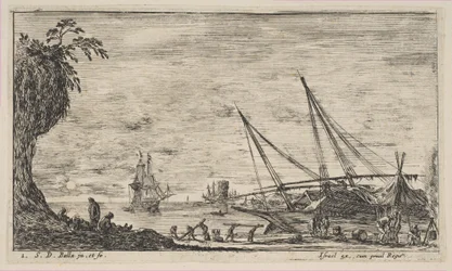 Seaport with Ships, from 