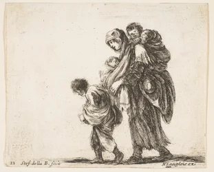 A Beggar Woman with Three Children