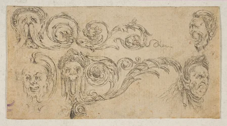 Plate 4: Five Grotesque Heads, from 