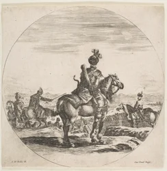 Polish Horseman with a Bow and Arrow, Seen from Behind