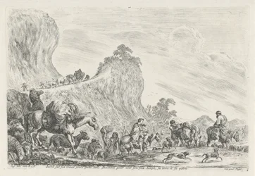 Journey of Jacob to Egypt (Iacob sur ses vieux jours quitte sans fascherie pour son filz Ioseph, se terre et sa patrie)