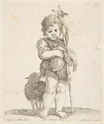 Saint John the Baptist Holding His Folded Robe