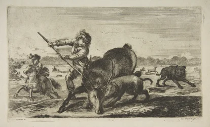 Stag at Bay (from Animal Hunts Chasses à différents animaux)
