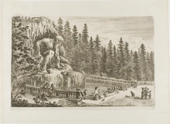 The Colossal Statue of the Apennines, from Views of Villa di Pratolino