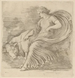 Woman with a Young Bull