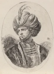 Young Moor with a Slight Beard and Feathered Turban, Turned to the Left
