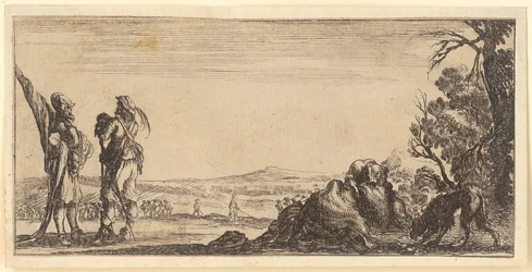 Two Soldiers before a Plain