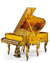A Fine Giltwood and Vernis Martin Grand Piano, c.1898