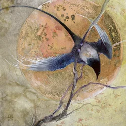 Blue Bird Golden Moon