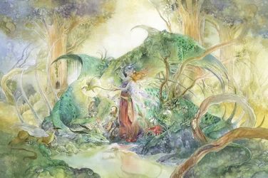 Fairy and Forest Dragon