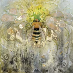Golden Bee on Bloom