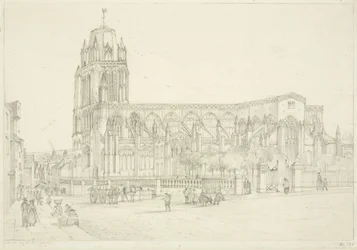 South view of St Mary Redcliffe Church, c.1835