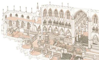 The Quire of Westminster Abbey at the time of King Henry IV