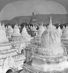Looking Over the 450 Pagodas at Mandalay, Burma