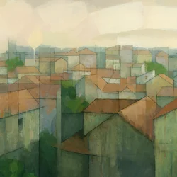 Geometric City Rooftops