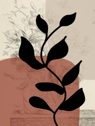 Black Botanical Silhouette