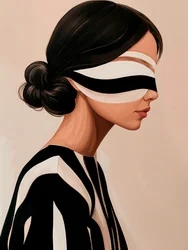 Elegant Blindfolded Woman