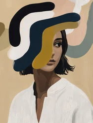 Thoughtful Abstract Gaze