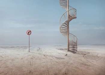 Surreal Desert Staircase