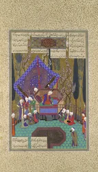 Zal Consults the Magi, Folio 73v from the Shahnama Book of Kings