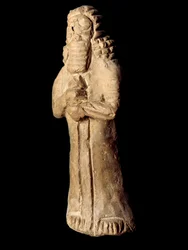 Sumerian Civilization: Statuette in Terracotta of Protective Genie (8th-7th Century BC)