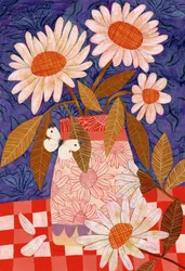 Whimsical Daisy Still Life
