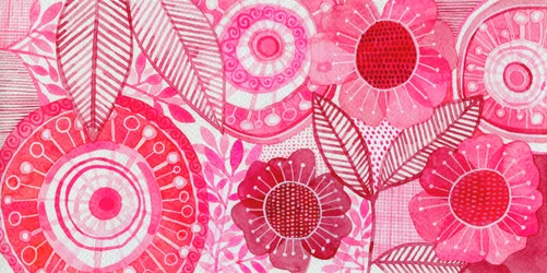 Whimsical Pink Flowers