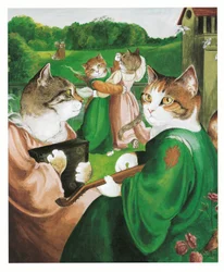 Illustration from Pre-Raphaelite Cats