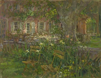 Provence Terrace with Iris