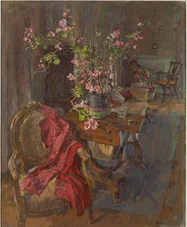 Red Coat with Geranium