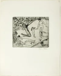 Women and Child at the Edge of the Water