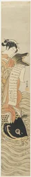 Courtesan on the Back of a Carp as a Mitate of Kinko