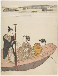 Fishing Near Mimeguri Shrine on the Sumida River, c. 1767