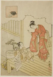 Ono no Komachi Washing the Book