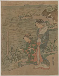 Two Young Ladies at the Shore